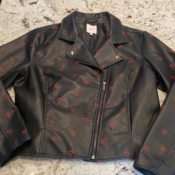Candie's Jackets & Blazers - Candie's Women Black With Red Hearts Motto Jacket
